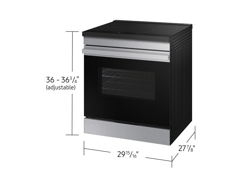 Bespoke 6.3 cu. ft. Smart Slide-In Induction Range with Anti-Scratch Glass Cooktop & Air Fry in Stainless Steel - (NSI6DG9300SRAA)