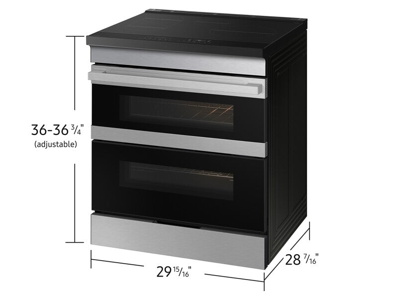 Bespoke Smart Slide-In Induction Range 6.3 cu. ft. with Flex Duo™ & Ambient Edge Lighting™ in Stainless Steel - (NSI6DG9550SRAA)