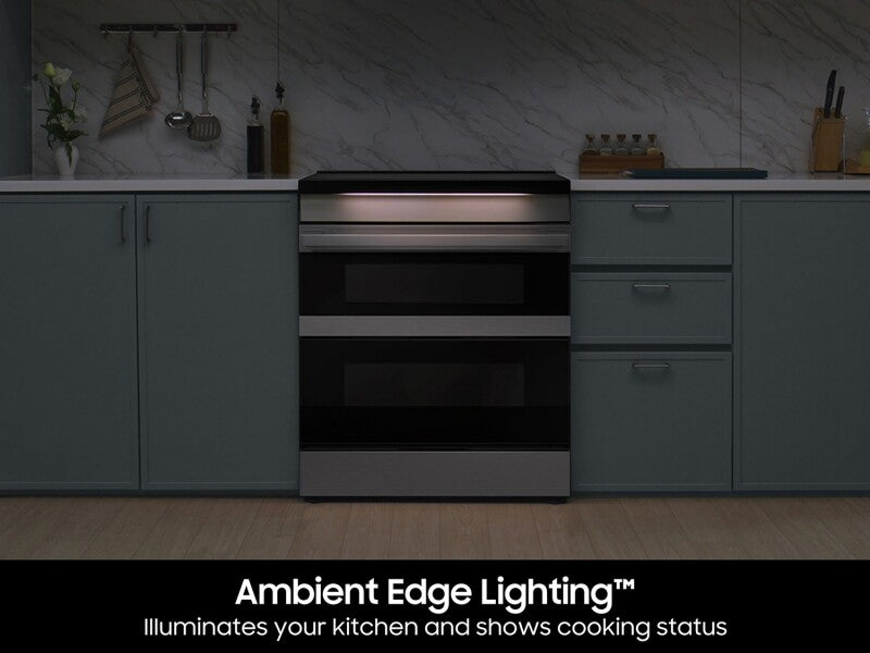 Bespoke Smart Slide-In Induction Range 6.3 cu. ft. with Flex Duo™ & Ambient Edge Lighting™ in Stainless Steel - (NSI6DG9550SRAA)