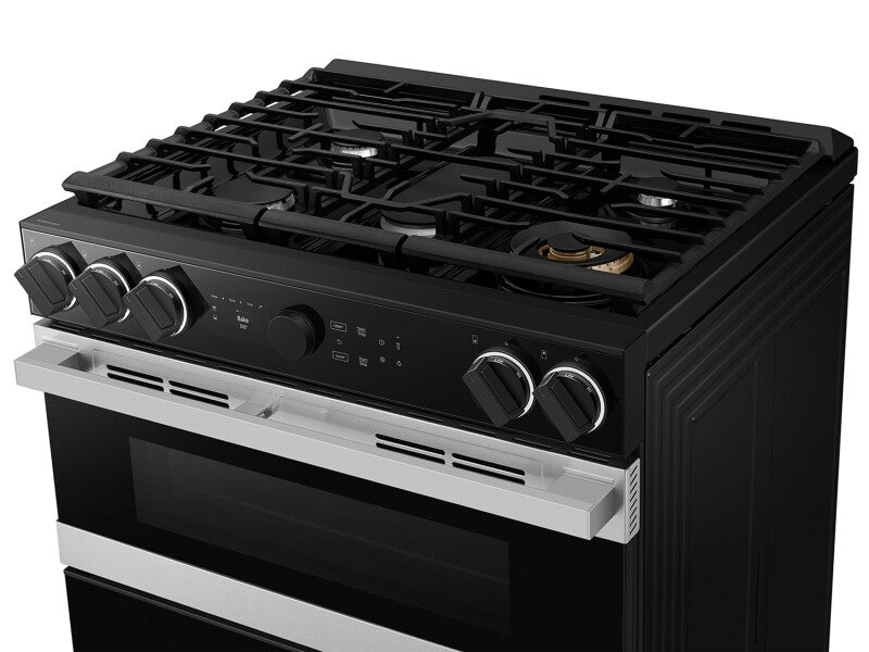 Bespoke Smart Slide-In Dual Fuel Range 6.3 cu. ft. with Flex Duo™ & Illuminated Precision Knobs in Stainless Steel - (NSY6DG8550SRAA)