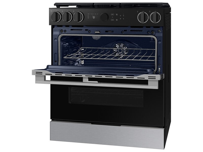 Bespoke Smart Slide-In Dual Fuel Range 6.3 cu. ft. with Flex Duo™ & Illuminated Precision Knobs in Stainless Steel - (NSY6DG8550SRAA)