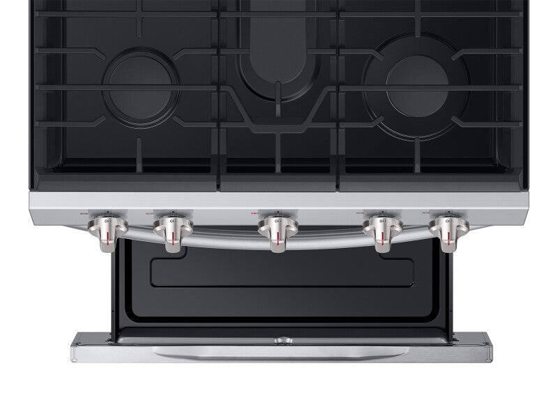 5.8 cu. ft. Freestanding Gas Range with True Convection in Black Stainless Steel - (NX58M6630SG) - SAMSUNG
