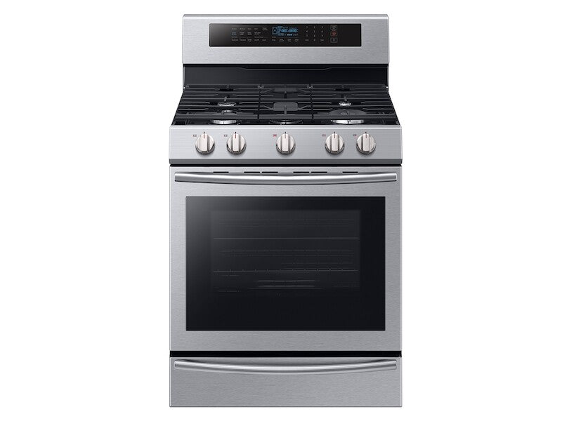 5.8 cu. ft. Freestanding Gas Range with True Convection and Steam Reheat in Black Stainless Steel - (NX58M6650WG) - SAMSUNG