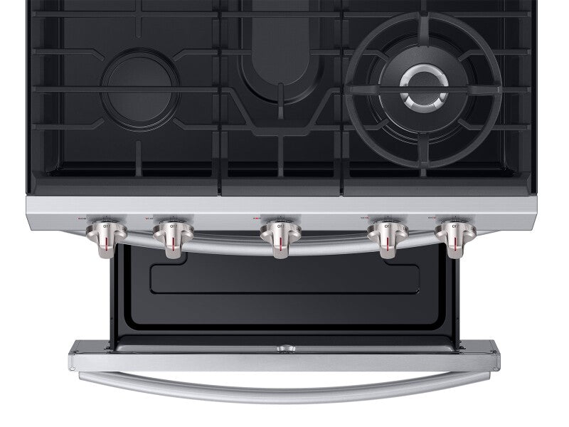 5.8 cu. ft. Freestanding Gas Range with True Convection and Steam Reheat in Stainless Steel - (NX58M6650WS) - SAMSUNG