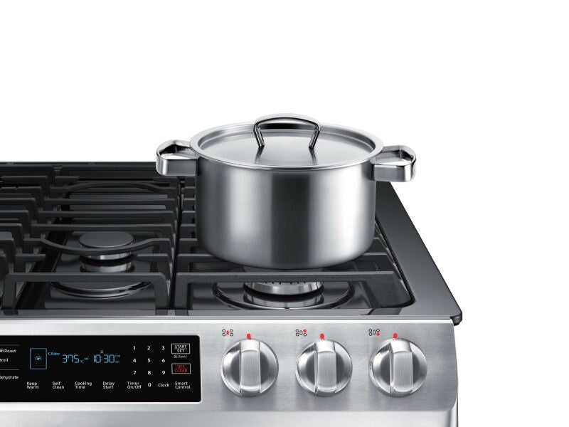 5.8 cu. ft. Slide-in Gas Range with Convection in Black Stainless Steel - (NX58R9421SG) - SAMSUNG