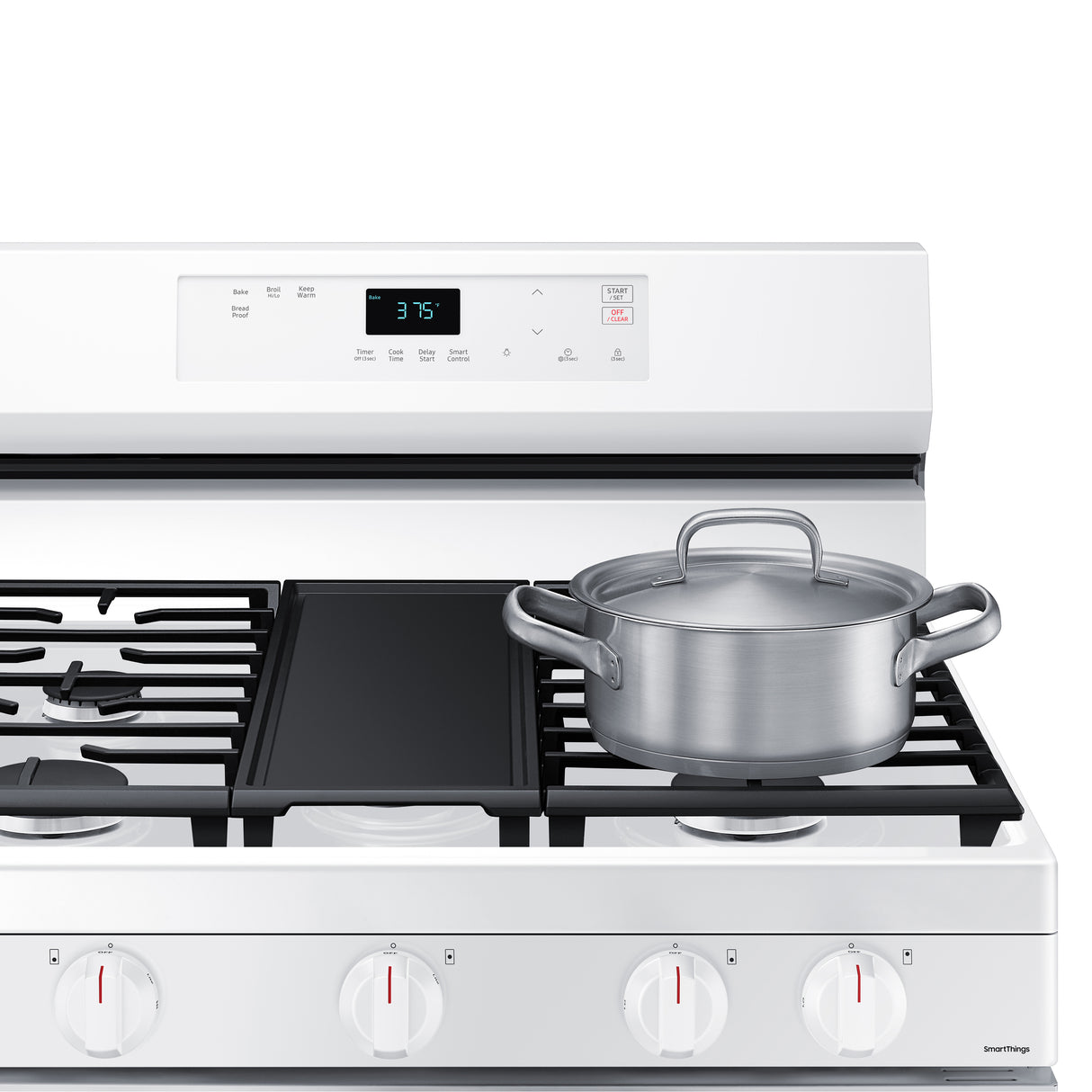 6.0 cu. ft. Smart Freestanding Gas Range with Integrated Griddle in White - (NX60A6111SW)