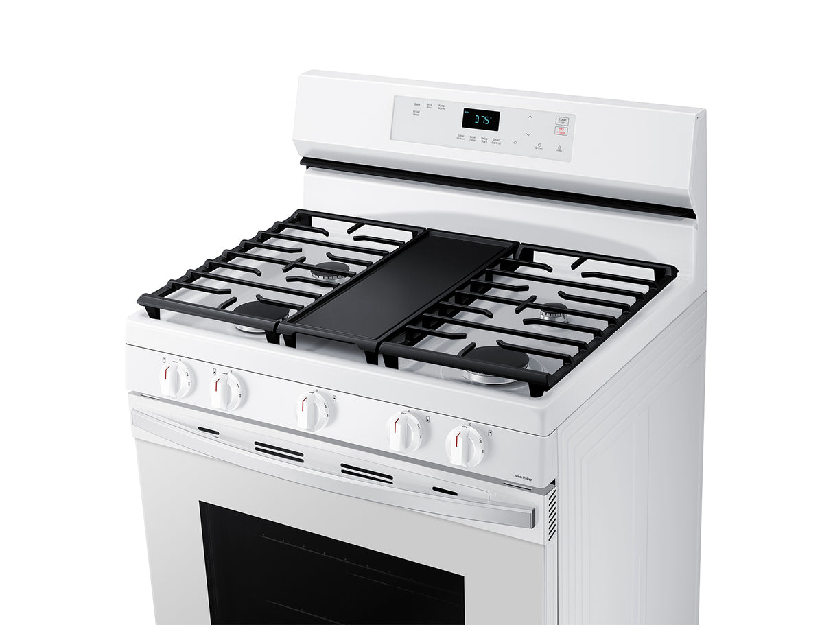 6.0 cu. ft. Smart Freestanding Gas Range with Integrated Griddle in White - (NX60A6111SW)