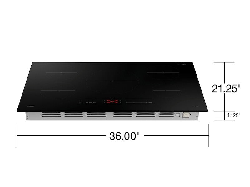 36" Smart Induction Cooktop in Fingerprint Resistant Matte Black Stainless Steel - (NZ36K7880UGAA)