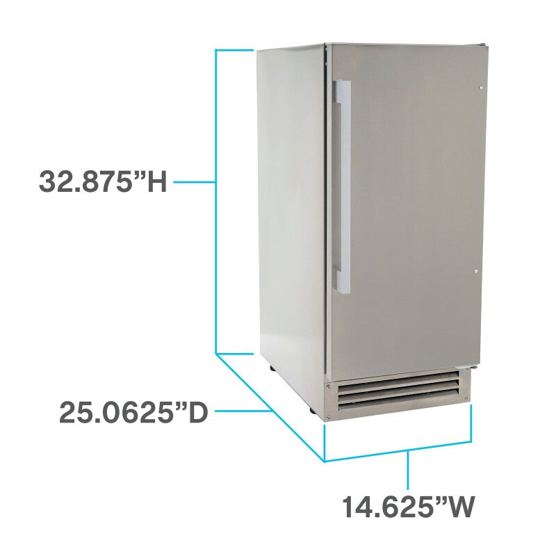 15" ELITE Series Outdoor Built-In Ice Maker - (OIM1550U3S) - AVANTI