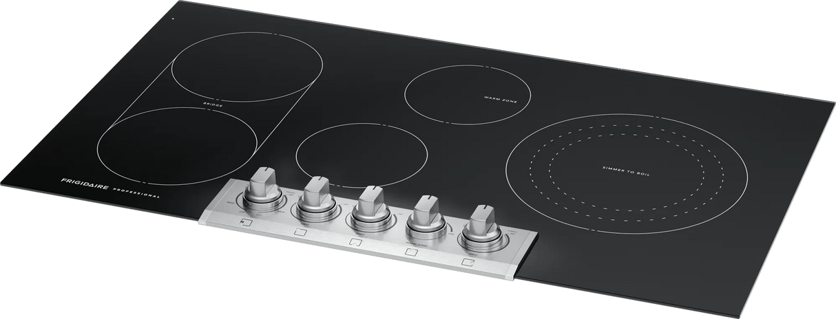 Frigidaire Professional 36" Electric Cooktop with 5 Radiant Elements & Bridge, Stainless Steel