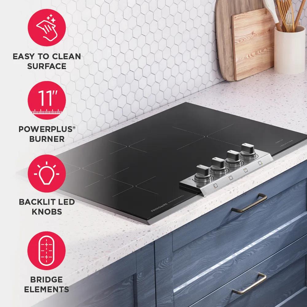 Frigidaire Professional 30" Induction Cooktop with Bridge Element & EvenTemp, Stainless Steel