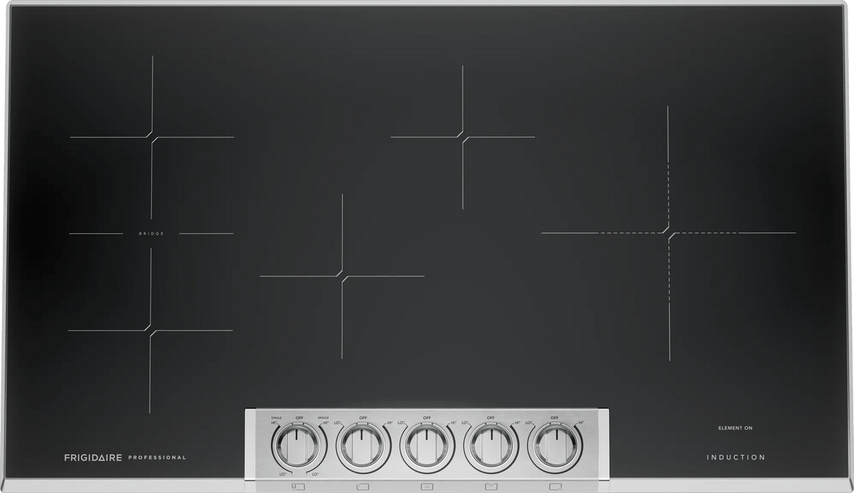 Frigidaire Professional 36" Induction Cooktop with Bridge Element & EvenTemp, Smudge-Proof Stainless Steel