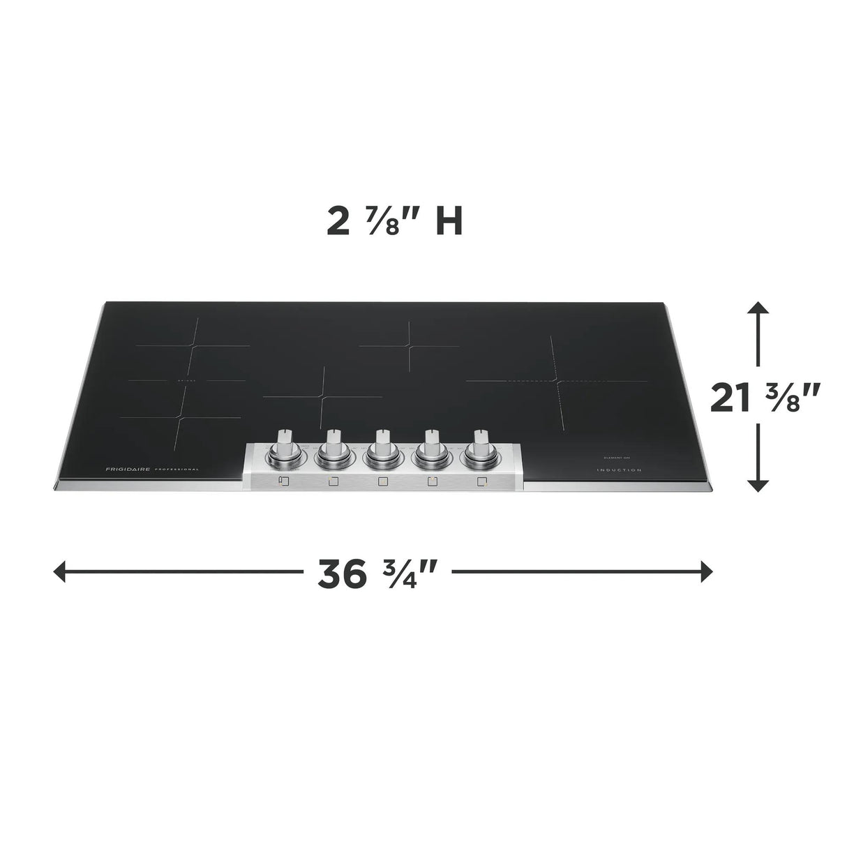 Frigidaire Professional 36" Induction Cooktop with Bridge Element & EvenTemp, Smudge-Proof Stainless Steel
