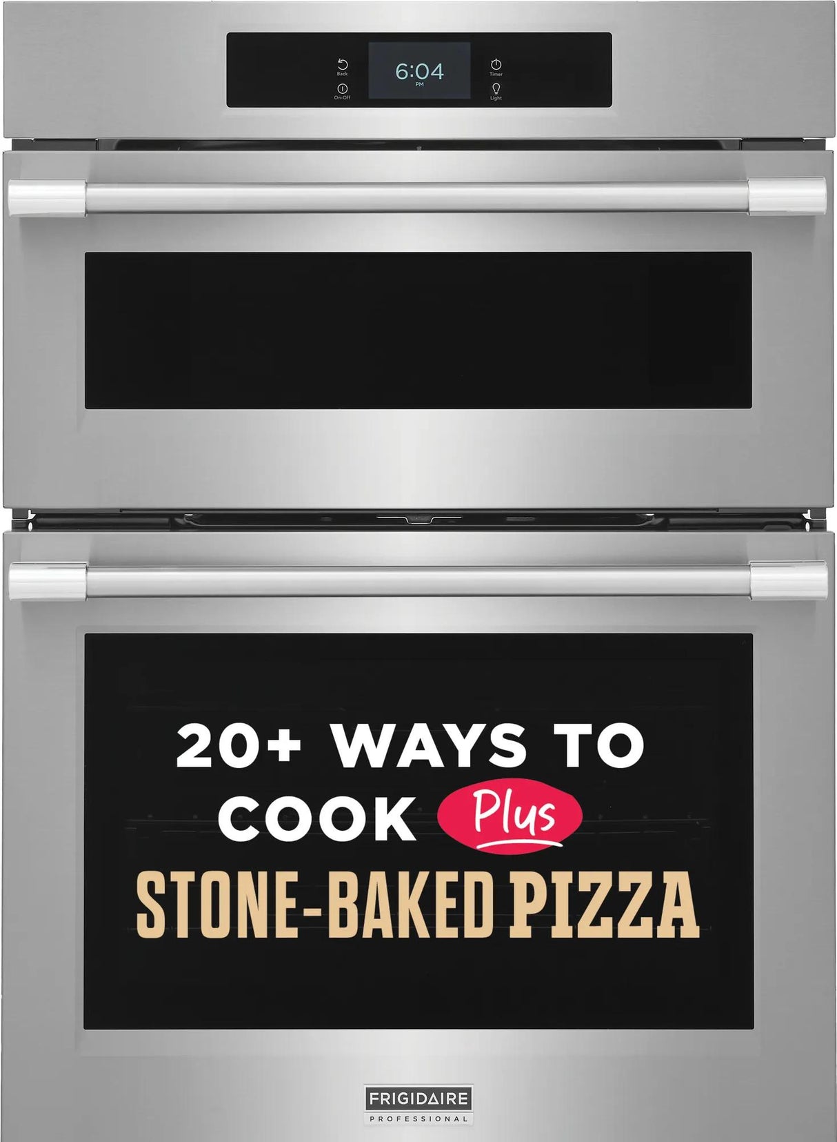 Frigidaire Professional 30" Electric Wall Oven & Microwave Combination with Total Convection & Stone-Baked Pizza Mode, Smudge-Proof Stainless Steel - PCWM3085AF