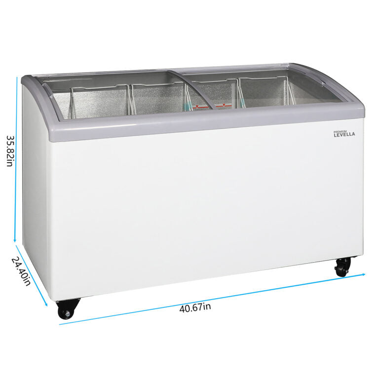 7.4 ft³ Curved Glass Door Freezer/refrigerator Display