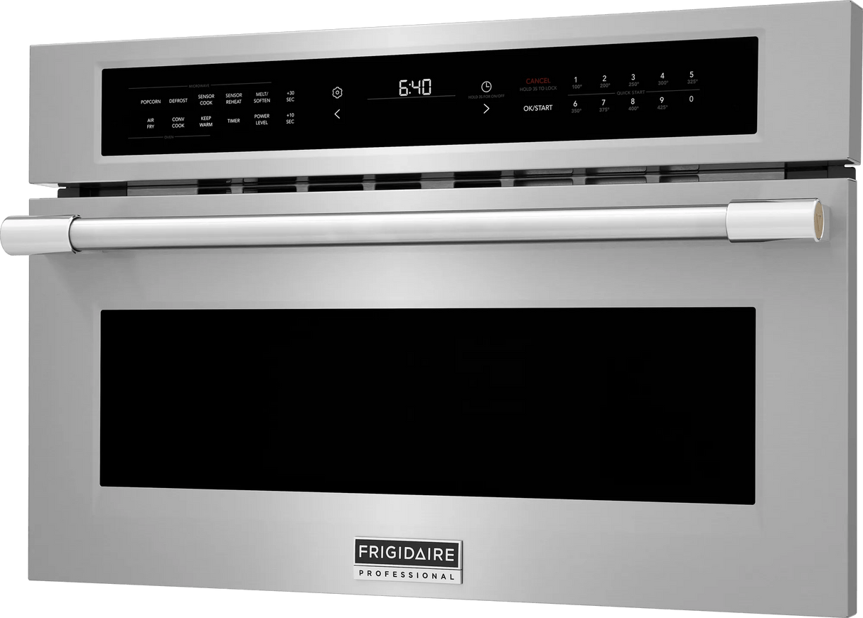 Frigidaire Professional 30" Built-In Convection Microwave Oven with Air Fry, 1.6 Cu. Ft., Smudge-Proof Stainless Steel
