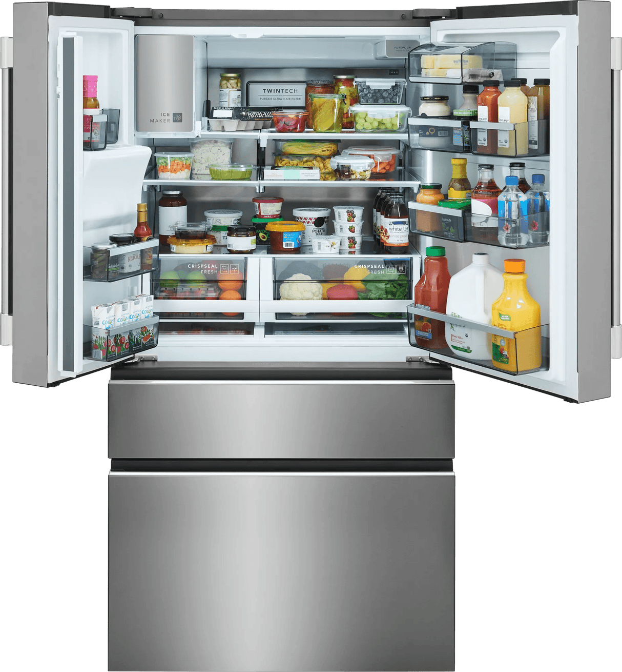 Frigidaire Professional PRMS2790BF – doors open, loaded