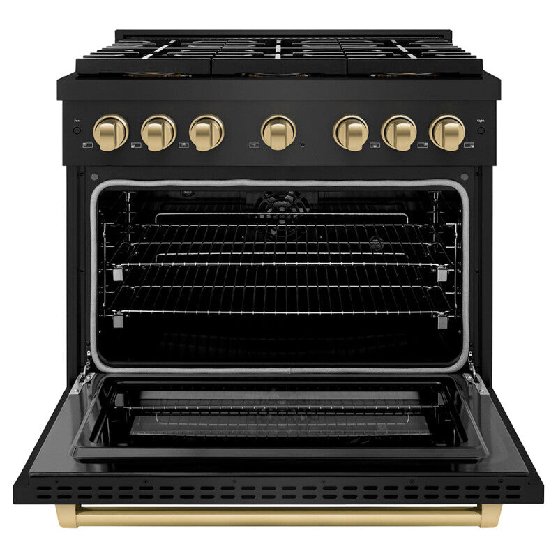 Autograph Edition 36 in. 5.2 cu. ft. Paramount Dual Fuel Range with 6 Burner DuoPro™ Cooktop and Electric Convection Oven - (PSDRBZ36CB) -