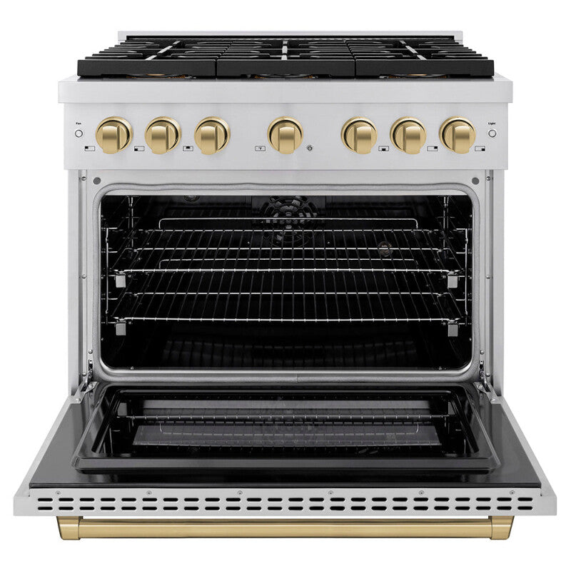 Autograph Edition 36 in. 5.2 cu. ft. Paramount Dual Fuel Range with 6 Burner DuoPro™ Cooktop and Electric Convection Oven - (PSDRZ36CB) -