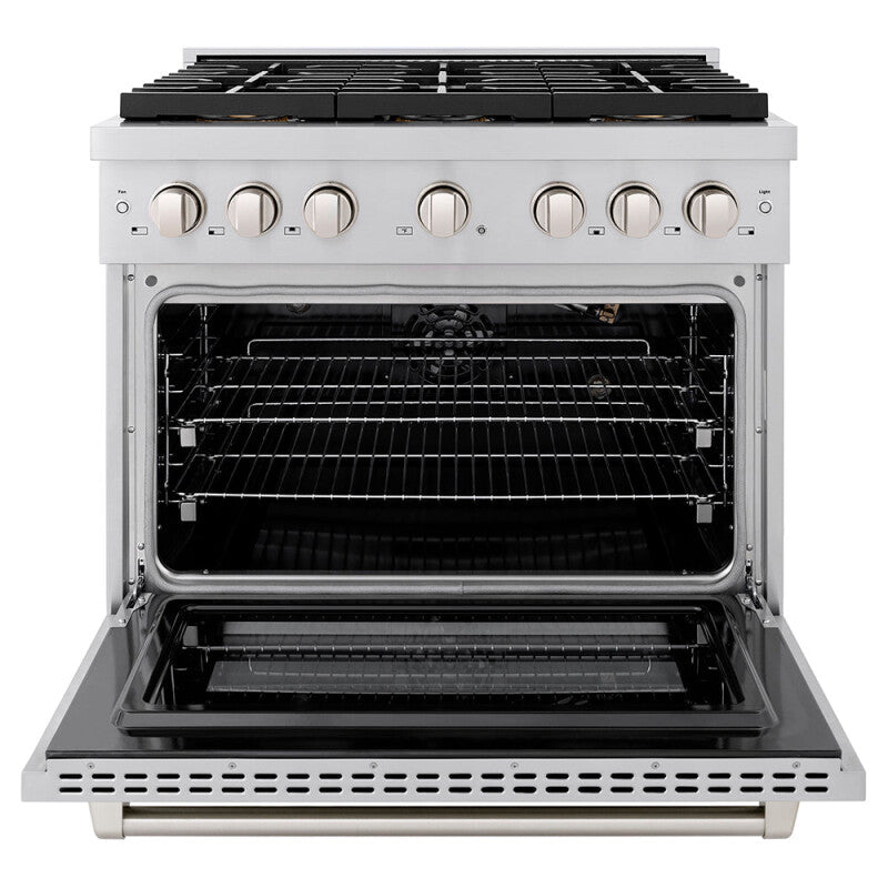 36 in. 5.2 cu. ft. Paramount Gas Range with 6 Burner DuoPro™ Cooktop and Convection Gas Oven - (PSGR36) -