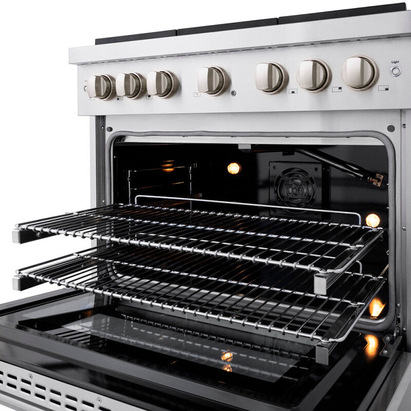 36 in. 5.2 cu. ft. Paramount Gas Range with 6 Burner DuoPro™ Cooktop and Convection Gas Oven - (PSGR36) -