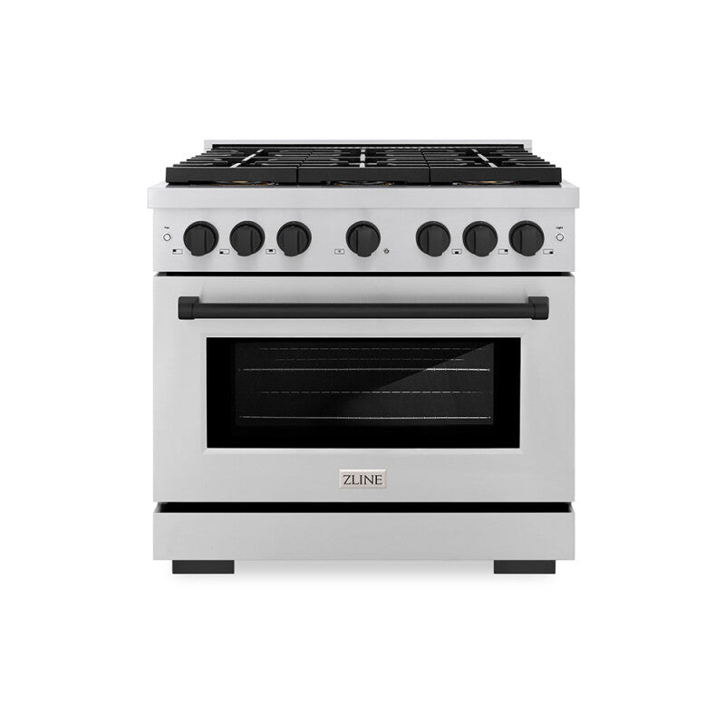 Autograph Edition 36 in. 5.2 cu. ft. Paramount Gas Range with 6 Burner DuoPro™ Cooktop and Convection Gas Oven - (PSGRZ36MB) -