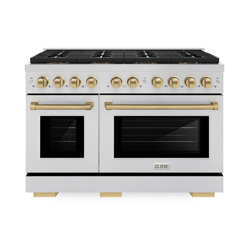 Autograph Edition 48 in. 6.7 cu. ft. Paramount Gas Range with 8 Burner DuoPro™ Cooktop and Dual Ovens - (PSGRZ48CB) -