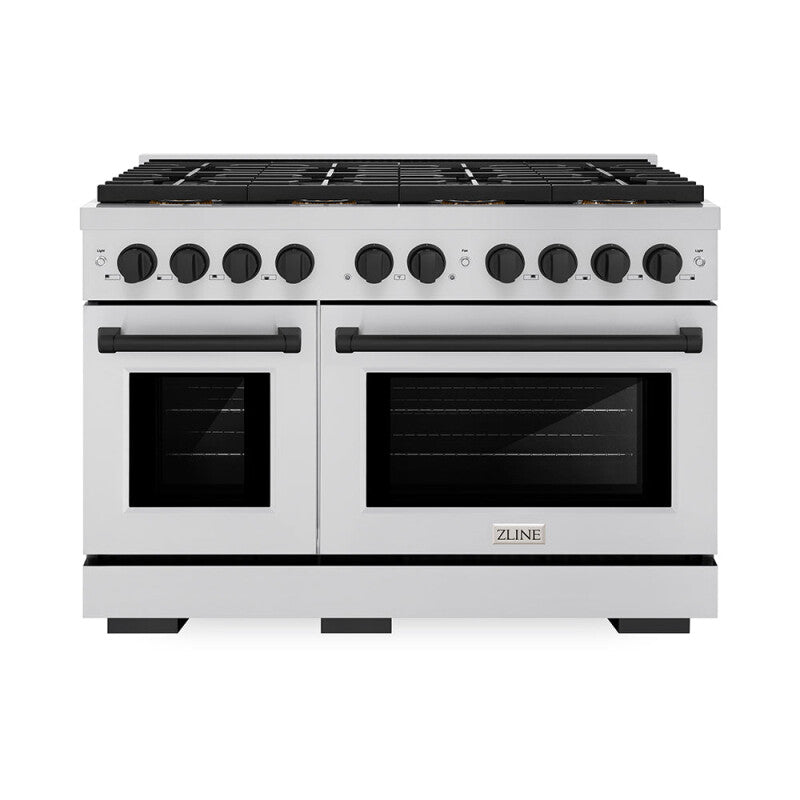 Autograph Edition 48 in. 6.7 cu. ft. Paramount Gas Range with 8 Burner DuoPro™ Cooktop and Dual Ovens - (PSGRZ48MB) -