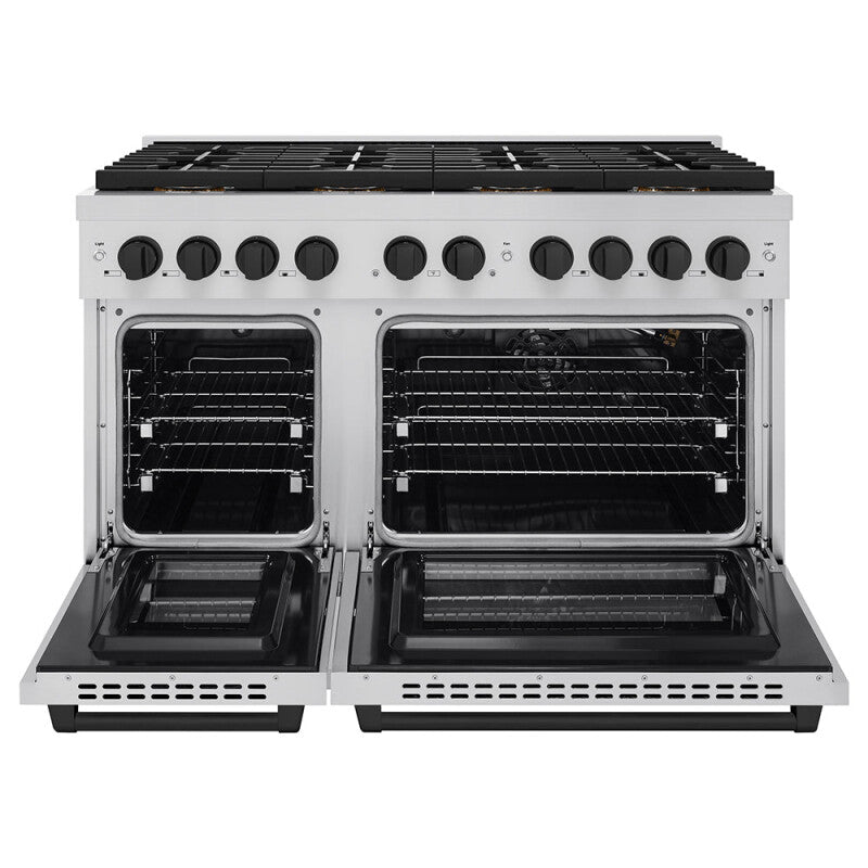 Autograph Edition 48 in. 6.7 cu. ft. Paramount Gas Range with 8 Burner DuoPro™ Cooktop and Dual Ovens - (PSGRZ48MB) -