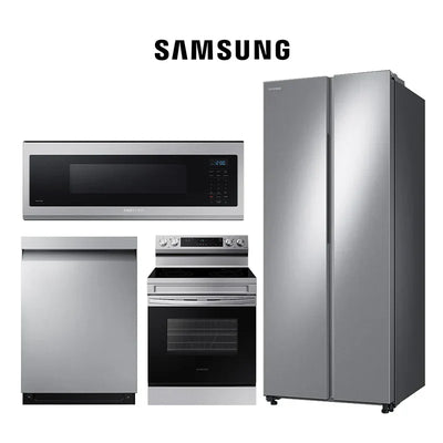 4-Piece Full Kitchen Package (Stove + Microwave + Dishwasher + Refrigerator) - Premium