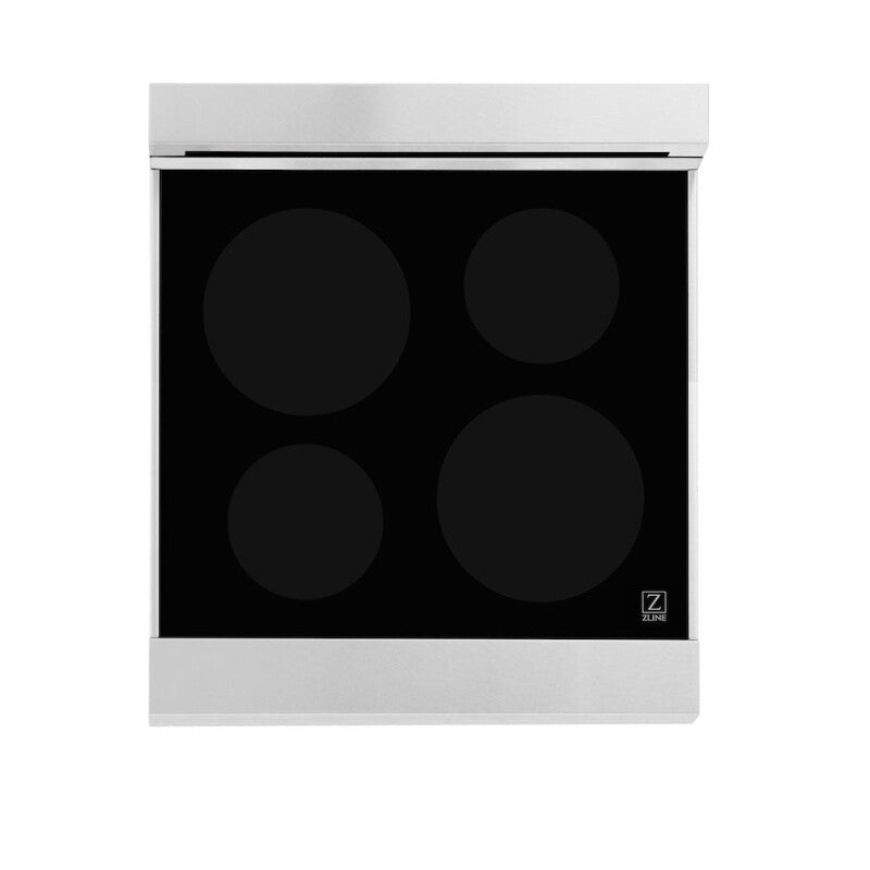 ZLINE 24 in. 2.8 cu. ft. Legacy Induction Range with 4 Element Cooktop and Electric Oven in Satin Stainless Steel (RAINDS-SN-24) - (RAINDSSN24) -