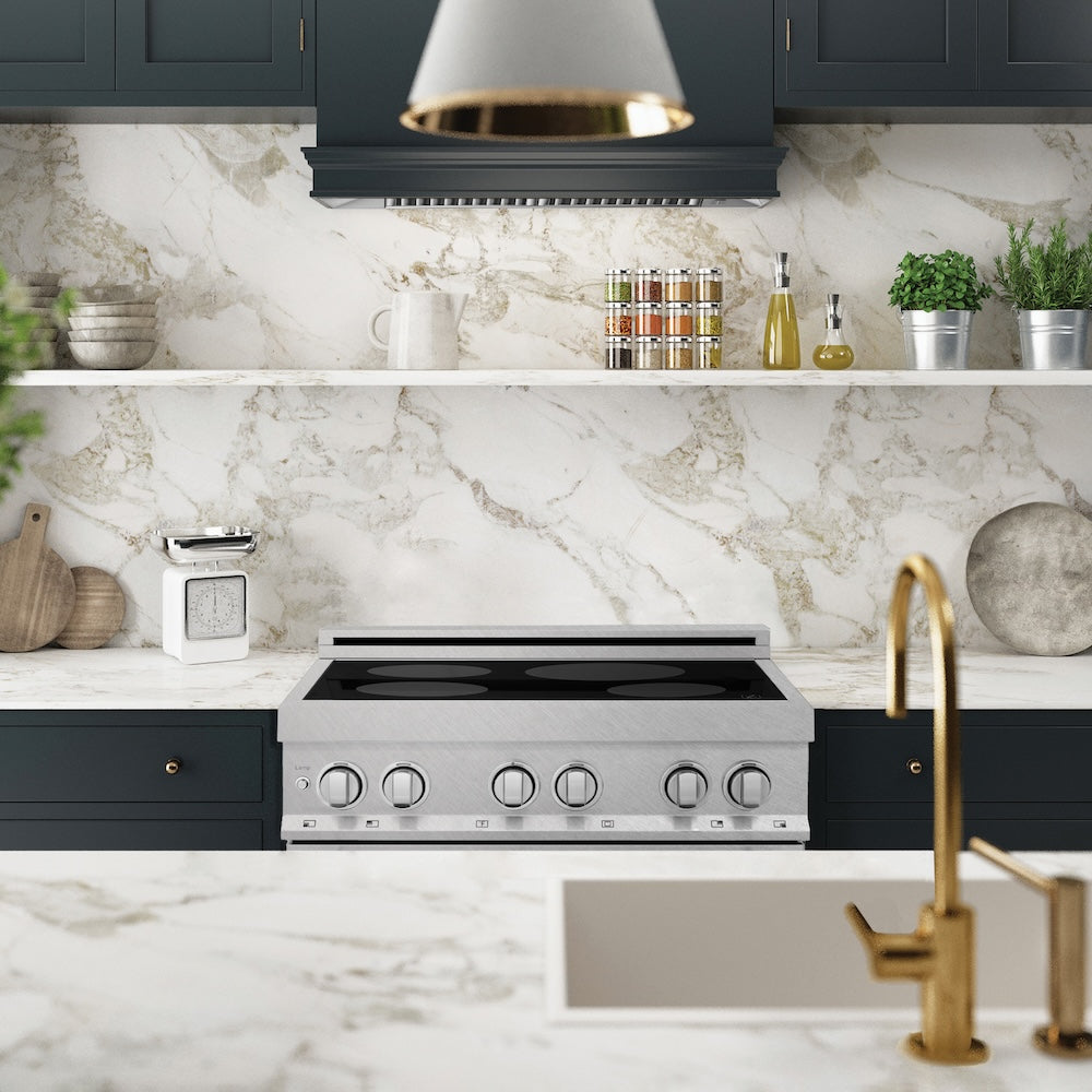 30" 4.0 cu. ft. Induction Range with a 4 Element Stove and Electric Oven - (RAINDSWM30) -
