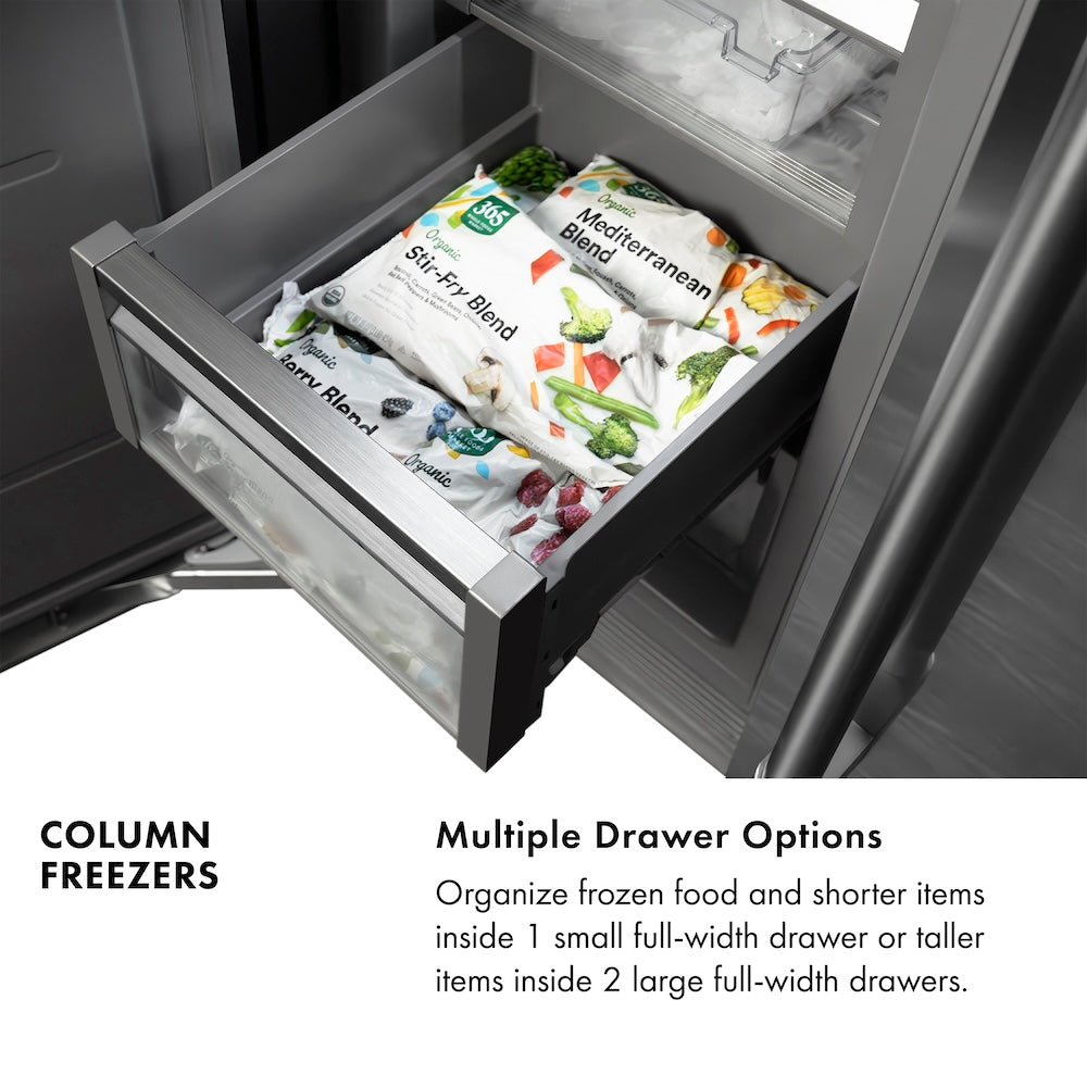 18 in. 8.6 cu. ft. Panel Ready Left Hinge Column Freezer with Graphite Gray Interior - (RBCFVL18) -
