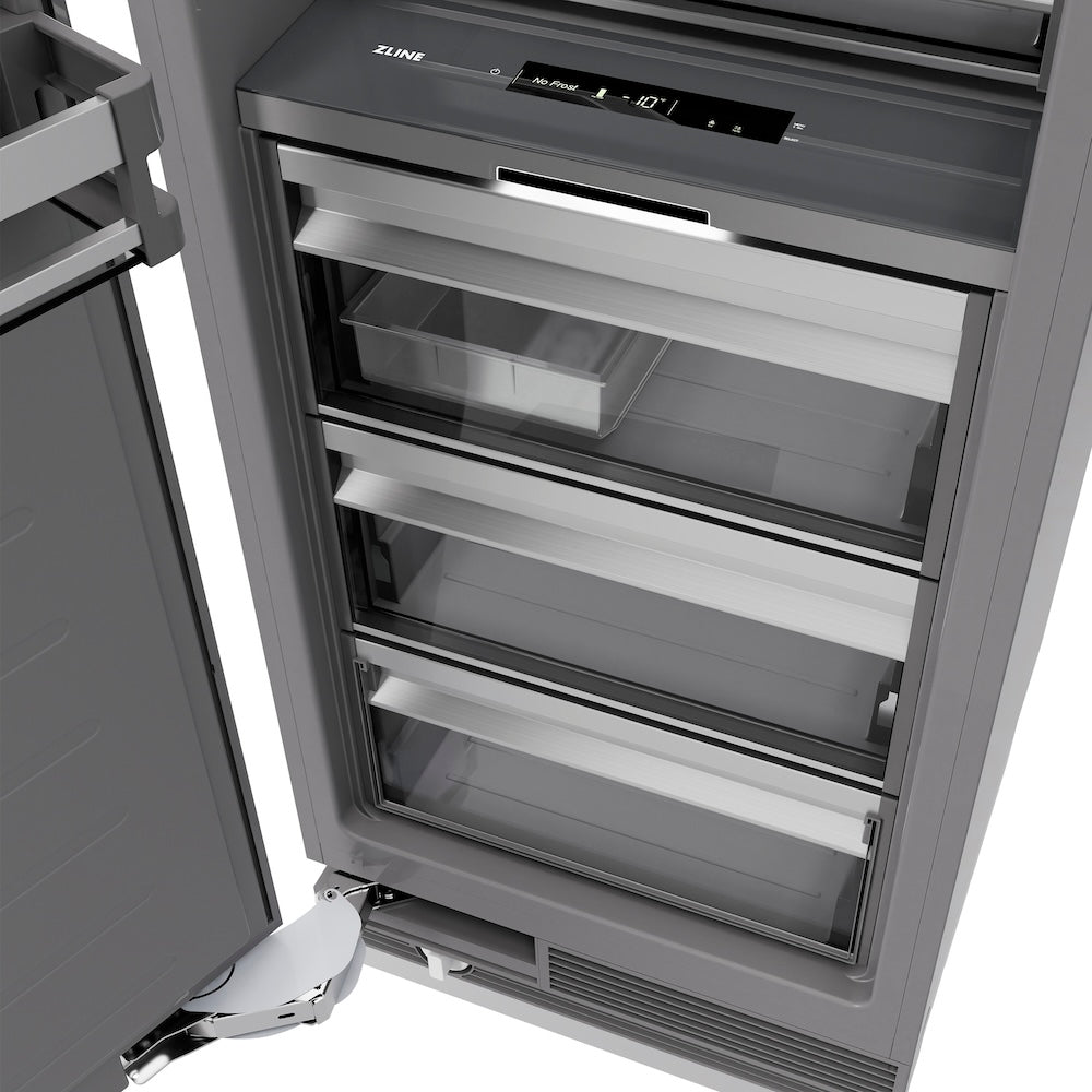 Autograph Edition 18 in. 8.6 cu. ft. Panel Ready Left Hinge Column Freezer with Graphite Gray Interior and Matte Black Accents - (RBCFVLZ18MB) -