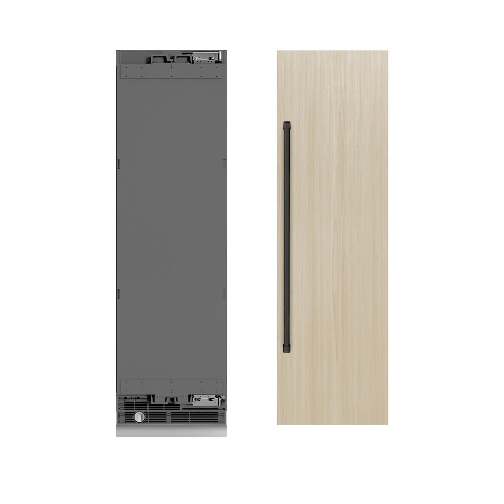 ZLINE Autograph Edition 24 in. 12.5 cu. ft. Panel Ready Column Refrigerator with Graphite Gray Interior and Matte Black Accents (RBCRVZ-24-MB) - (RBCRVZ24MB) -