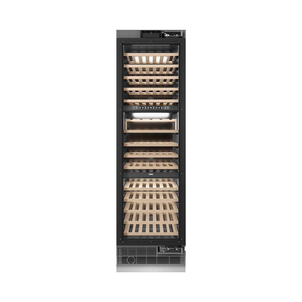 ZLINE 24 in. 12.4 cu. ft. Triple Zone 100 Bottle Panel Ready Column Wine Cooler (RBCWV-24) - (RBCWV24) -