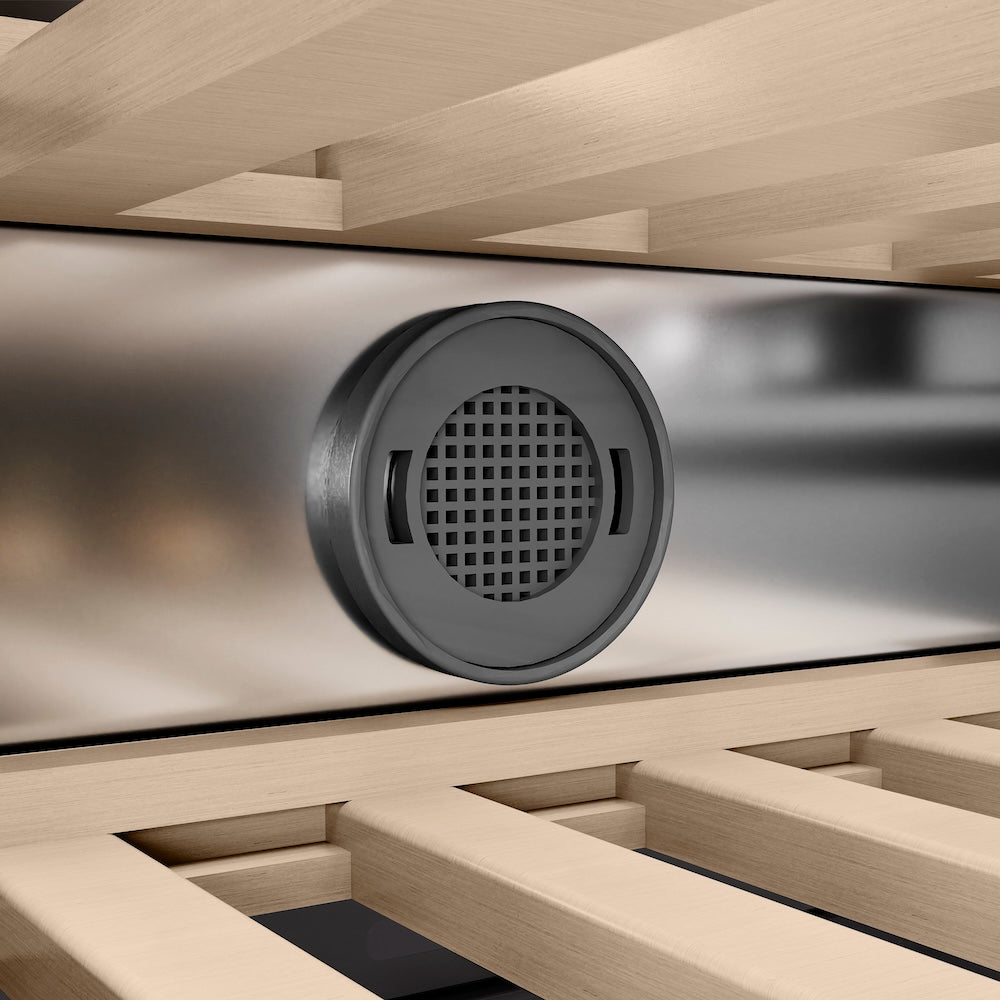 ZLINE 24 in. 12.4 cu. ft. Triple Zone 100 Bottle Panel Ready Column Wine Cooler (RBCWV-24) - (RBCWV24) -