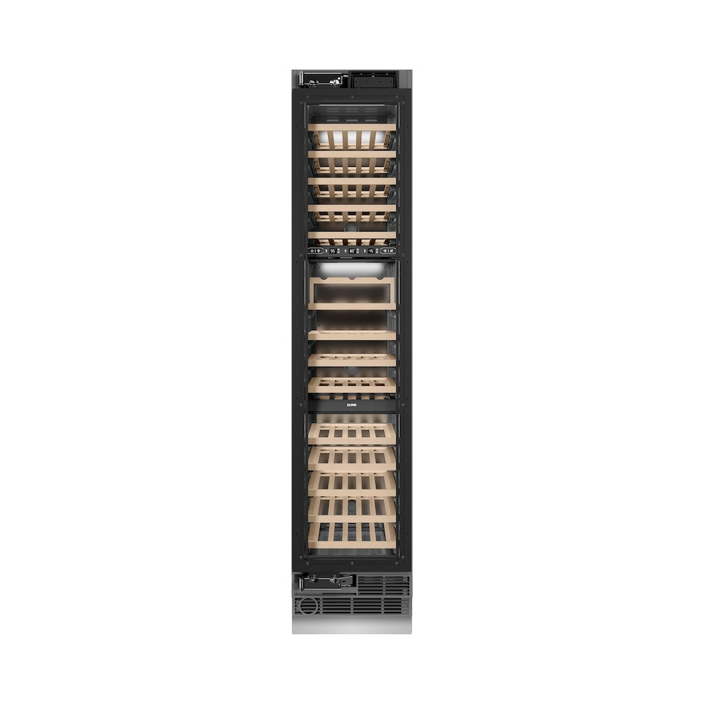 ZLINE 18 in. 9.0 cu. ft. Triple Zone 68 Bottle Panel Ready Left Hinge Column Wine Cooler (RBCWVL-18) - (RBCWVL18) -