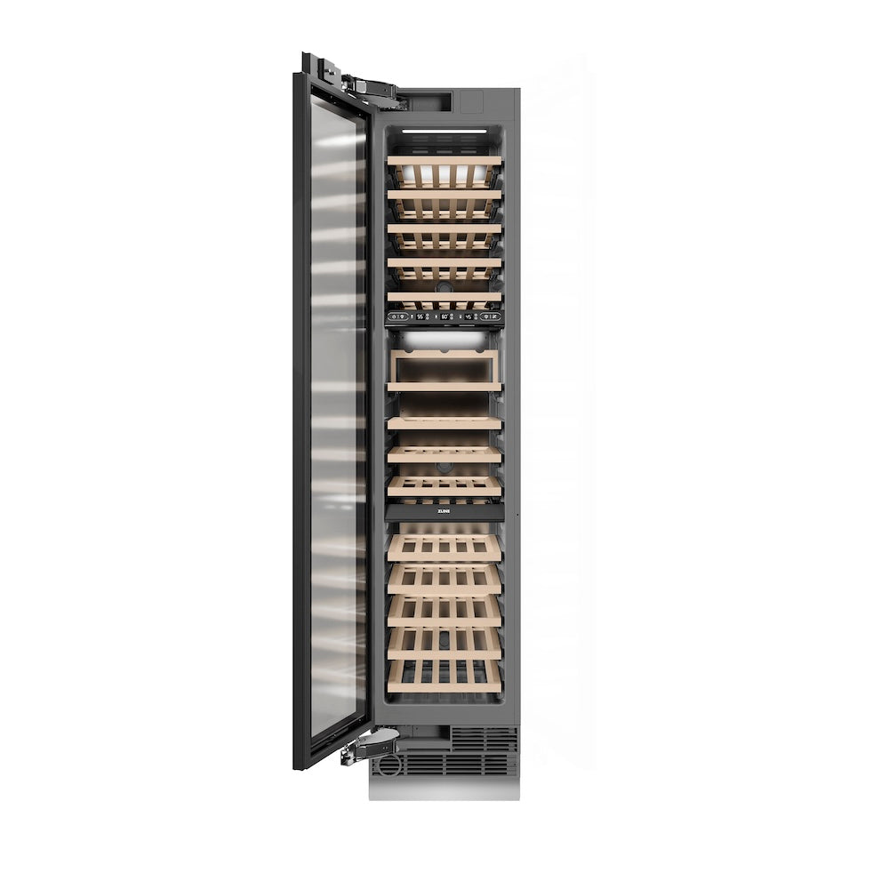 ZLINE 18 in. 9.0 cu. ft. Triple Zone 68 Bottle Panel Ready Left Hinge Column Wine Cooler (RBCWVL-18) - (RBCWVL18) -