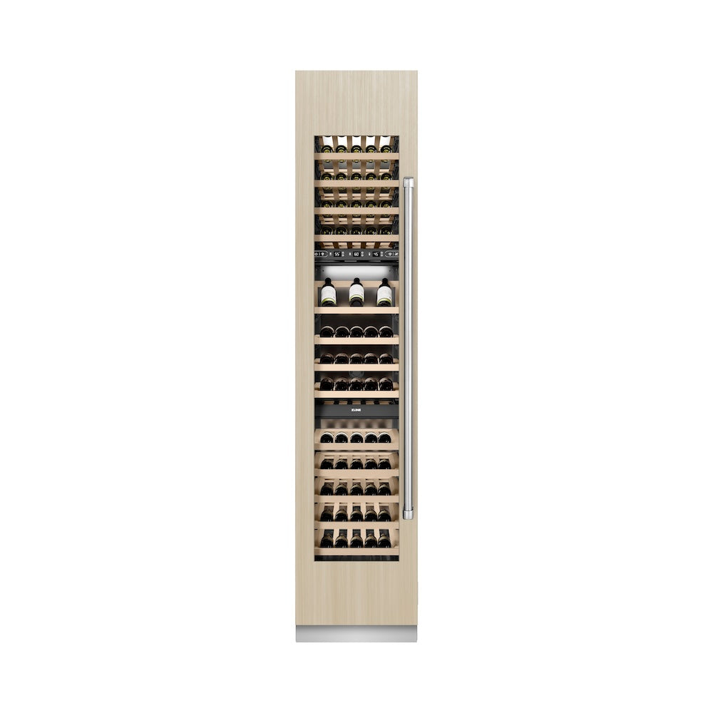 ZLINE 18 in. 9.0 cu. ft. Triple Zone 68 Bottle Panel Ready Left Hinge Column Wine Cooler (RBCWVL-18) - (RBCWVL18) -