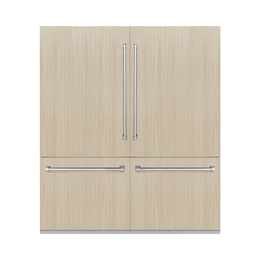 ZLINE 72 in. 39.6 cu. ft. Panel Ready French Door Built-In Bottom Freezer Refrigerator with Water Dispensers and Ice Makers (RBIT-72) - (RBIT72) -