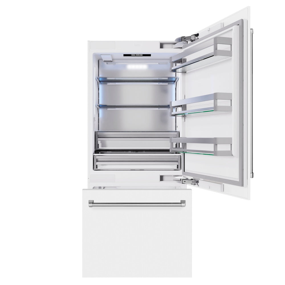 36 in. 19.8 cu. ft. Built-In Bottom Freezer Refrigerator with Water Dispenser and Ice Maker - (RBITWM36) -