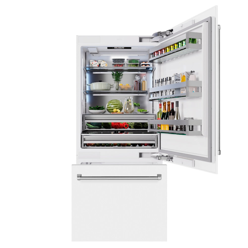 36 in. 19.8 cu. ft. Built-In Bottom Freezer Refrigerator with Water Dispenser and Ice Maker - (RBITWM36) -