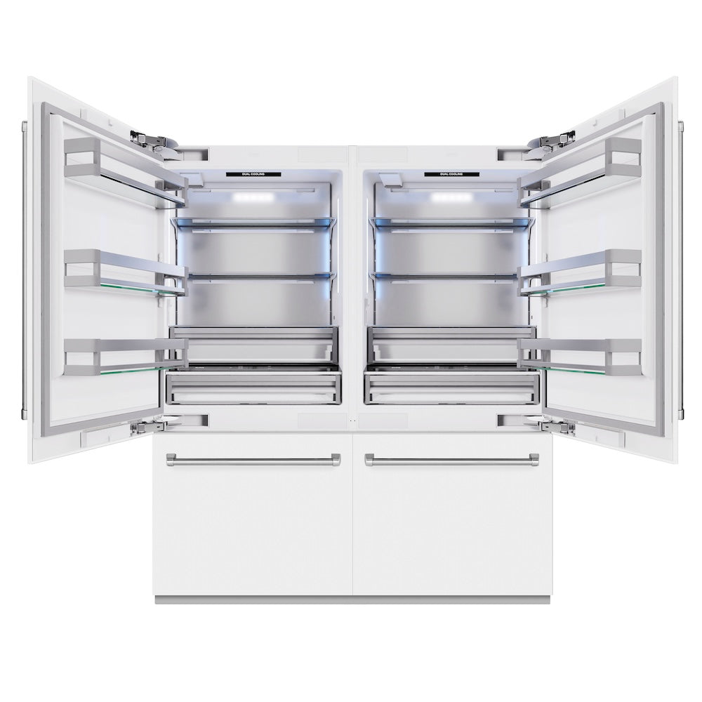 72 in. 39.6 cu. ft. French Door Built-In Bottom Freezer Refrigerator with Water Dispensers and Ice Makers - (RBITWM72) -