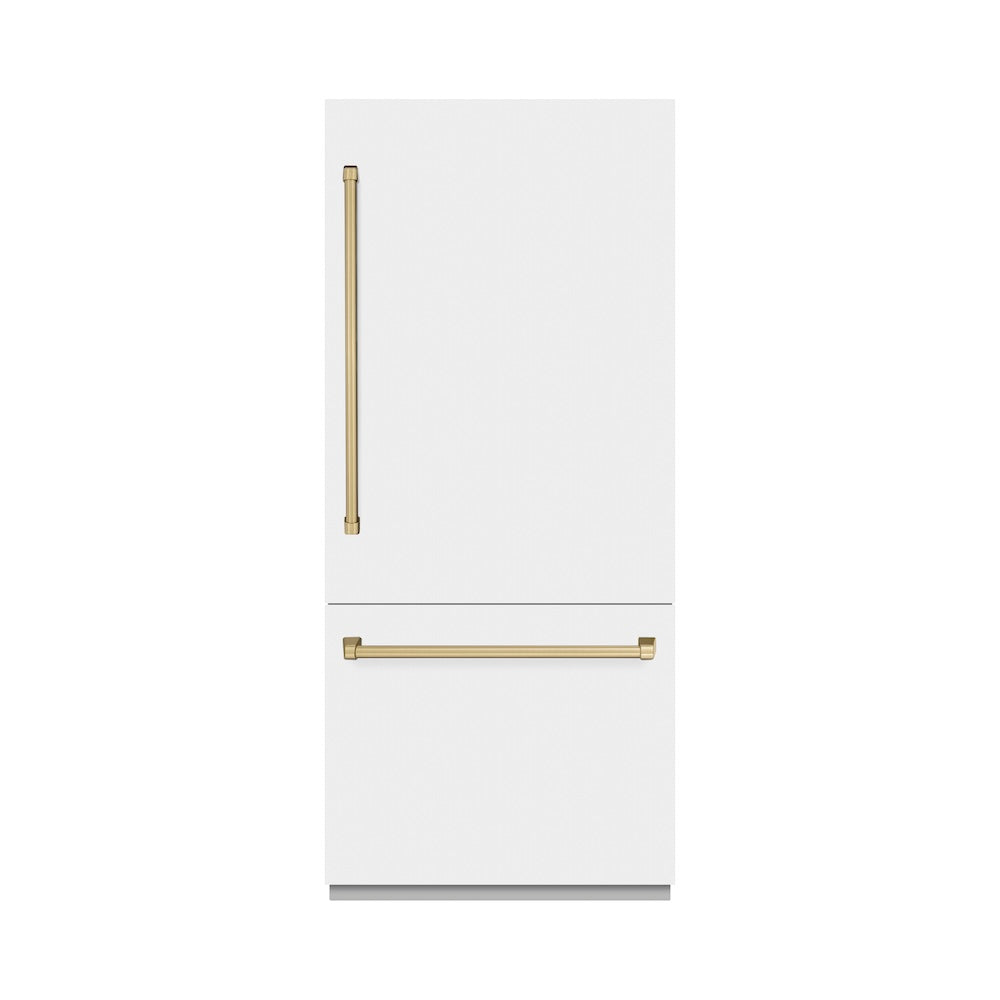 Autograph Edition 36 in. 19.8 cu. ft. Built-In Bottom Freezer Refrigerator with Water Dispenser and Ice Maker - (RBITZWM36CB) -
