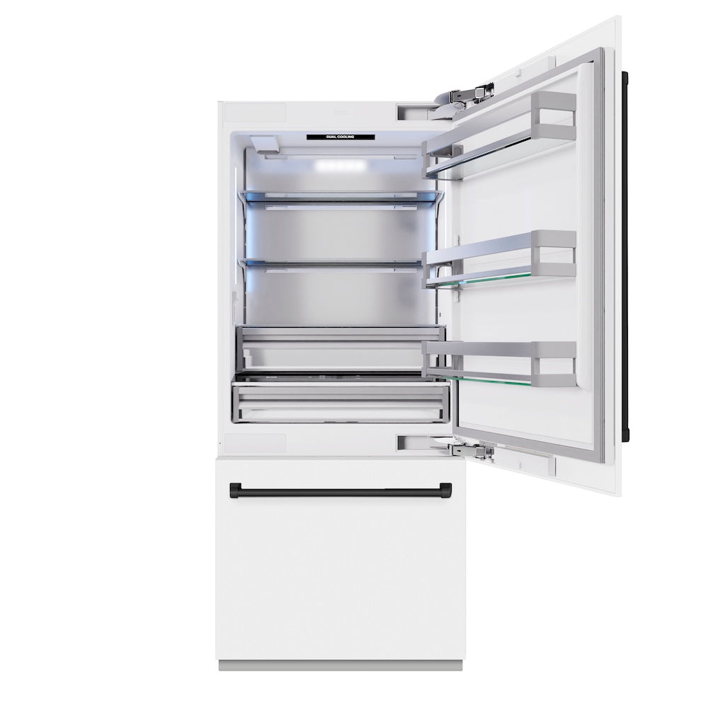 Autograph Edition 36 in. 19.8 cu. ft. Built-In Bottom Freezer Refrigerator with Water Dispenser and Ice Maker - (RBITZWM36MB) -