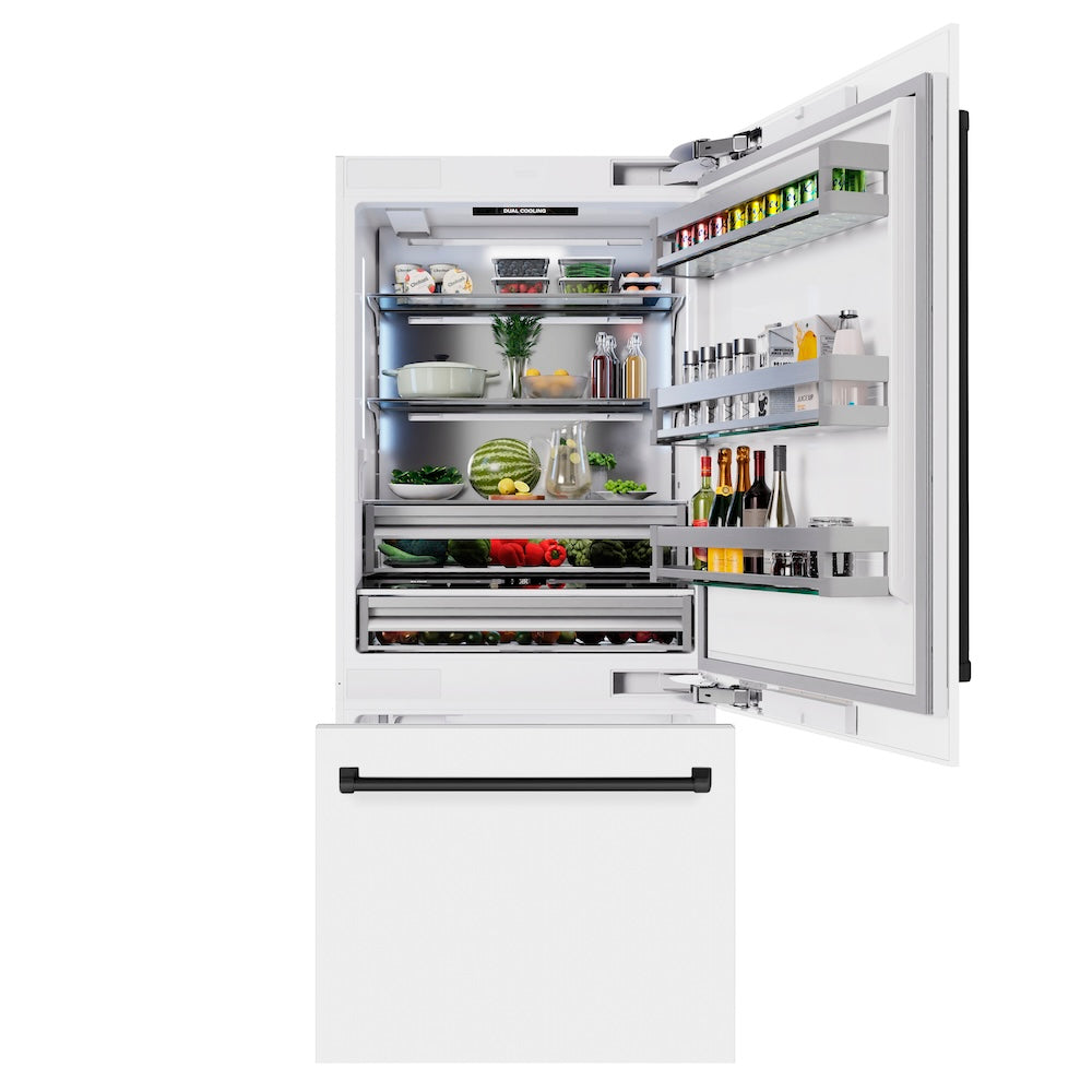 Autograph Edition 36 in. 19.8 cu. ft. Built-In Bottom Freezer Refrigerator with Water Dispenser and Ice Maker - (RBITZWM36MB) -