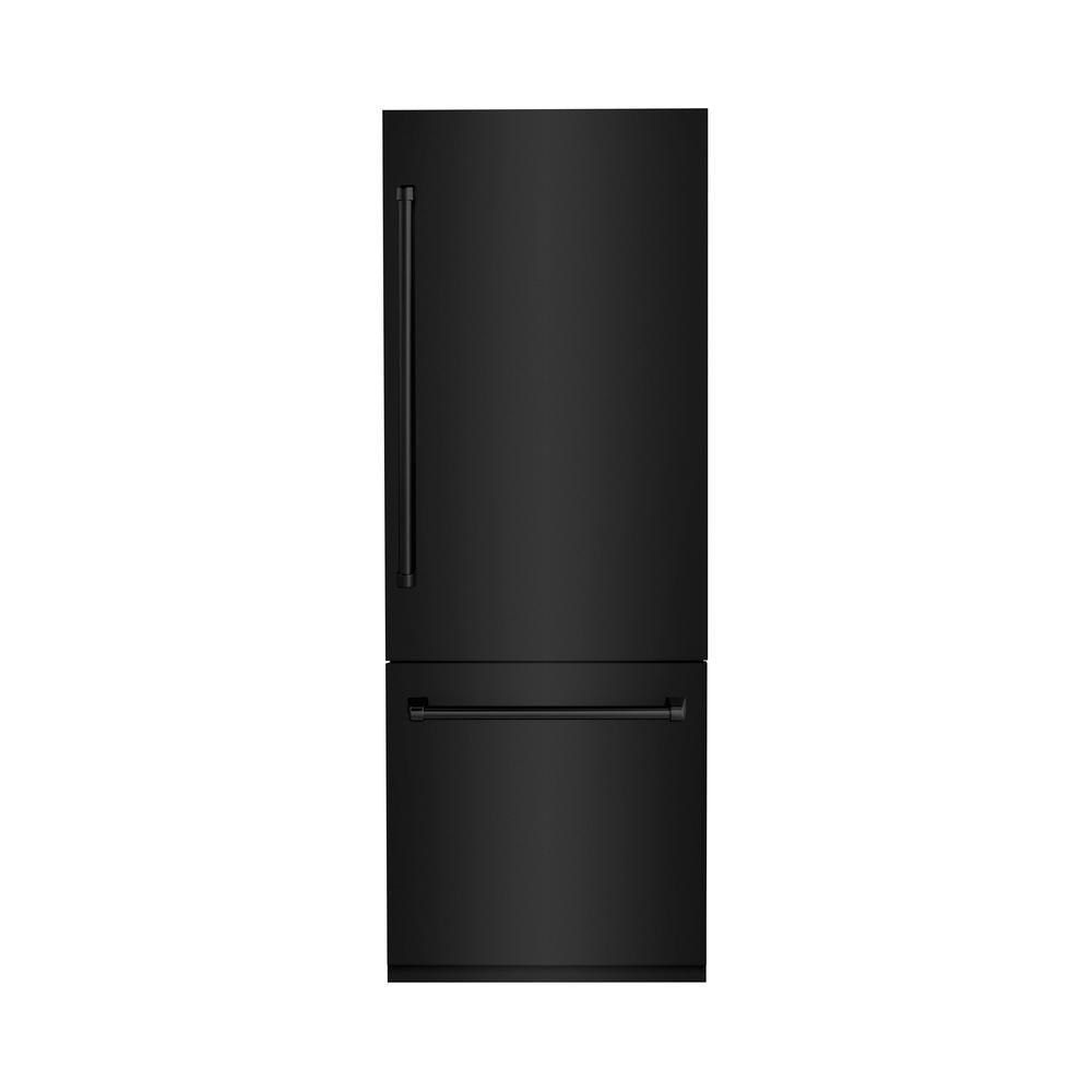 30"16.1 cu. ft. Built-In 2-Door Bottom Freezer Refrigerator with Internal Water and Ice Dispenser in Black Stainless Steel - (RBIVBS30) -