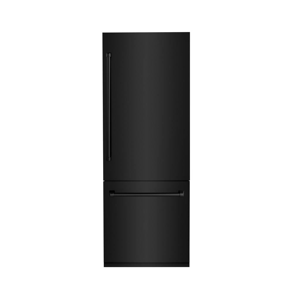 30"16.1 cu. ft. Built-In 2-Door Bottom Freezer Refrigerator with Internal Water and Ice Dispenser in Black Stainless Steel - (RBIVBS30) -