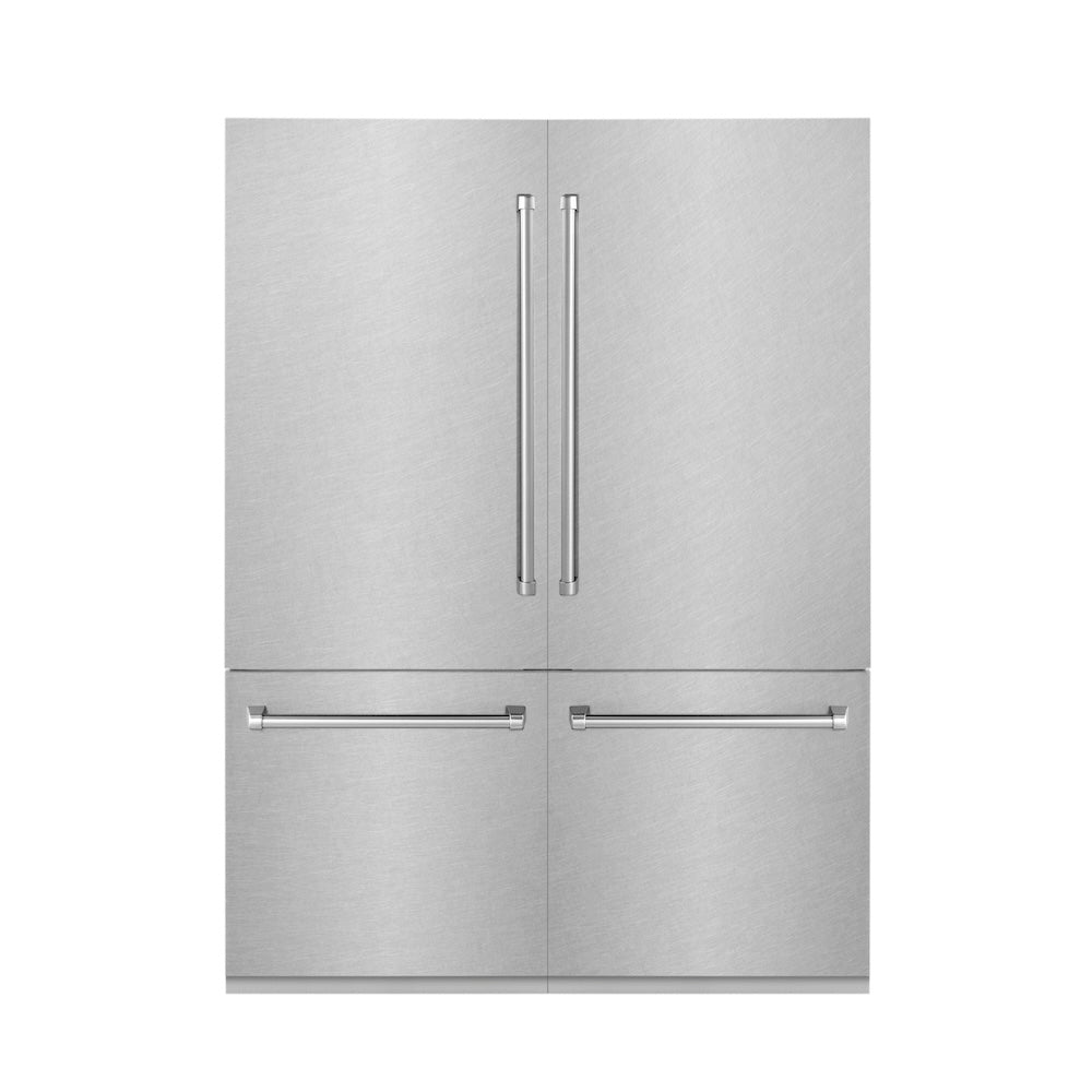60"32.2 cu. ft. Built-In 4-Door French Door Freezer Refrigerator with Internal Water and Ice Dispenser in Fingerprint Resistant Stainless Steel - (RBIVSN60) -
